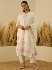Ivory Papillon Embroidered Festive Set