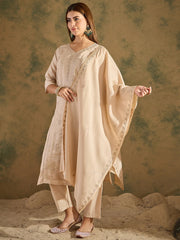 Beige Grace Embroidered Set